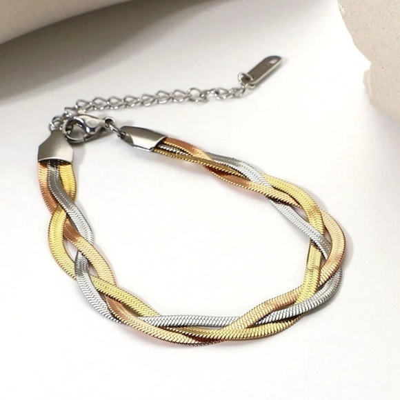 Women Stainless Steel Snake Chain Necklace & Bracelet Set - Picture 8 of 8